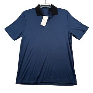 NEW Theory Kayser Polo Shirt Short Sleeve Shirt Mens Large Blue